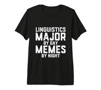 Lingüística Mayor De Día Memes por Noche Ciencia del Lenguaje Camiseta Premium