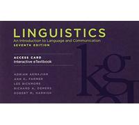 Linguistics, seventh edition, Interactive eTextbook Access Code: An Introduction to Language and Communication [Alemania] [Blu-ray]