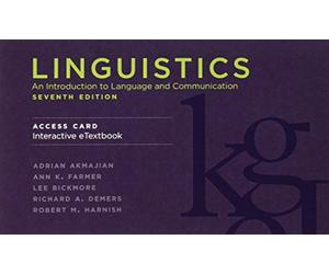 Linguistics, seventh edition, Interactive eTextbook Access Code: An Introduction to Language and Communication [Alemania] [Blu-ray]