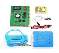 Lingvetron PCI & ISA SDRAM - Kit de iniciación de analizador de diagnóstico de tarjeta de prueba PCI e ISA SDRAM, 4 digitales, 8 LED, altavoz bios, interruptor de alimentación Mobo, todo en uno, funda