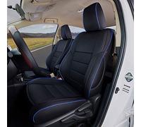 Lingyue Cobertura Completa de Piel sintética para Asiento Delantero y Trasero de Corolla Sedan 2013 2014 2015 2016 2017 2018, Compatible con airbag, Color Beige