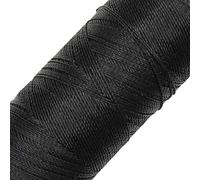 LINHASITA Bobina Hilo Encerado Linhasita 100gr / 360 Metros 0,5 mm de Grosor Poliester Macrame 30 Colores (Negro)