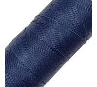 LINHASITA Bobina Hilo Encerado Linhasita 100gr / 360 Metros 0,5 mm de Grosor Poliester Macrame 30 Colores (Azul Marino)