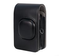 Linhexis Bolsa de cámara de poliuretano retro para Fujifilm Instax para mini LiPlay, funda protectora con correa desmontable, funda blanda para viajes y uso diario, varios colores disponibles (negro)