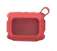 Linhexis Funda protectora de silicona para altavoz JBL para go4 (rojo) | Silicona suave, protección de cobertura completa, agarre antideslizante, ligero, incluye 2 correas para viajes al aire libre