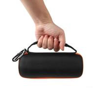 Linhexis Funda rígida para altavoz JBL Grip, bolsa de almacenamiento portátil impermeable con mosquetón para viajes (naranja)