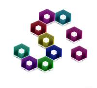 Linhexis Luces hexagonales modulares ABS 12W pared total DIY (10 piezas) | Material plástico ABS, diseño modular de bricolaje, 1W por panel, fácil instalación, color base blanco
