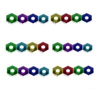 Linhexis Luces hexagonales modulares ABS 12W pared total DIY (24 piezas) | Material plástico ABS, diseño modular de bricolaje, 1W por panel, fácil instalación, color base blanco