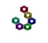 Linhexis Luces hexagonales modulares ABS 12W pared total DIY (6 piezas) | Material plástico ABS, diseño modular de bricolaje, 1W por panel, fácil instalación, color base blanco