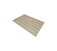 LINHOME Natural Wooden Slatted Bath Mat - Non-Slip Shower Floor Mat, Waterproof Bathroom Mat for Tub, Shower, and SPA - Easy to Clean and Quick Drying(Medium-Sized),59x38cm,XZ-22249-2