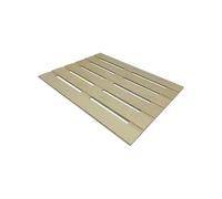 LINHOME Natural Wooden Slatted Bath Mat - Non-Slip Shower Floor Mat, Waterproof Bathroom Mat for Tub, Shower, and SPA - Easy to Clean and Quick Drying(Big),79x59cm,XZ-22249-1