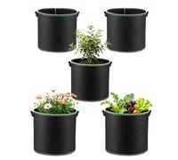 Linhubily Bolsas Cultivo 19 L | Macetas Plegables De Tela No Tejida,Bolsas de Plantación y Macetas de Tela - Uso En Interior Verduras Tomates Fresas Frutas Y Flores Hogar Patio Balcón