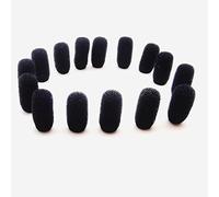 LINHUIPAD Paquete de 15 Mini Parabrisas de Espuma Lavalier para Countryman E6 y Otros micrófonos de Solapa de Auriculares (Negro)