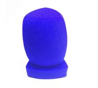 LINHUIPAD Parabrisas de micrófono de Mano para TV Entrevista Mic Parabrisas de Mano Gran Micrófono Cubierta de Micrófono Personalizado Esponja para Estaciones de TV Reporteros Entrevista(Azul)