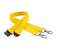 linie zwo ®, Pack de 10 Cordones para llaves 20 mm, 2x Gancho easy going, Cierre de seguridad, Amarillo