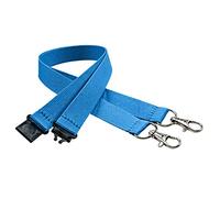 linie zwo ®, Pack de 10 Cordones para llaves 20 mm, 2x Gancho easy going, Cierre de seguridad, Azul