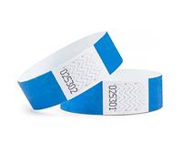 linie zwo ®, Pack de 100 Pulseras de Seguridad 19 x 254 mm, Azul