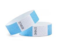 linie zwo ®, Pack de 100 Pulseras de Seguridad 19 x 254 mm, Azul bebé