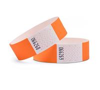 linie zwo ®, Pack de 100 Pulseras de Seguridad 19 x 254 mm, Naranja neón
