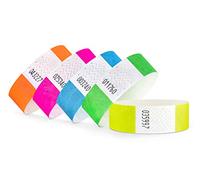 linie zwo ®, Pack de 100 Pulseras de Seguridad 19 x 254 mm, Party Pack (5 x 20 pulseras)