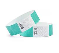 linie zwo ®, Pack de 100 Pulseras de Seguridad 19 x 254 mm, Turquesa