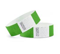 linie zwo ®, Pack de 100 Pulseras de Seguridad 19 x 254 mm, Verde hierba