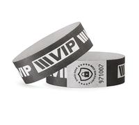 linie zwo ®, Pack de 100 Pulseras de Seguridad 19 x 254 mm - VIP, Negro