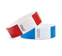 linie zwo ®, Pack de 1000 Pulseras de Seguridad 19 x 254 mm, Rojo (500 unidades) + Azul (500 unidades)