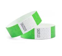 linie zwo ®, Pack de 1000 Pulseras de Seguridad 19 x 254 mm, Verde neón