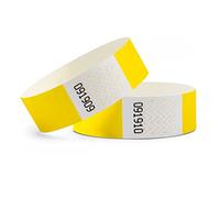 linie zwo ®, Pack de 500 Pulseras de Seguridad 19 x 254 mm, Amarillo