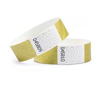 linie zwo ®, Pack de 500 Pulseras de Seguridad 19 x 254 mm, Dorado