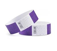 linie zwo ®, Pack de 500 Pulseras de Seguridad 19 x 254 mm, Lila