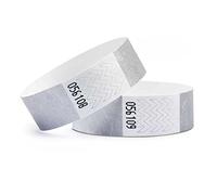 linie zwo ®, Pack de 500 Pulseras de Seguridad 19 x 254 mm, Plateado