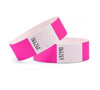 linie zwo ®, Pack de 500 Pulseras de Seguridad 19 x 254 mm, Rosa neón