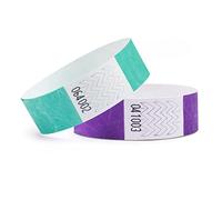 linie zwo ®, Pack de 500 Pulseras de Seguridad 19 x 254 mm, Turquesa (250 unidades) + Lila (250 unidades)