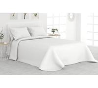 Liniva Home Colcha Bouti Termosellada para Verano y Entretiempo. 100% Microfibra - Modelo Vejer. Colcha Cubre Cama Multiusos. Incluye una Funda de cojín. Cama 105-200x265cm Blanco