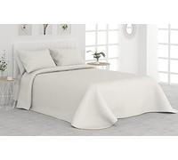 Liniva Home Colcha Bouti Termosellada para Verano y Entretiempo. 100% Microfibra - Modelo Vejer. Colcha Cubre Cama Multiusos. Incluye una Funda de cojín. Cama 80/90 cm - 180x265cm Crudo