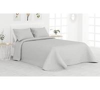 Liniva Home Colcha Bouti Termosellada para Verano y Entretiempo. 100% Microfibra - Modelo Vejer. Colcha Cubre Cama Multiusos. Incluye Dos Fundas de cojín. Cama 150/160-250x265cm Gris Claro
