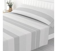 Liniva Home Juego de Sábanas Estampadas de Verano Algodón/Poliéster - Colección Victorio (Cama 135cm (1 Almohada), Tamara-Gris)