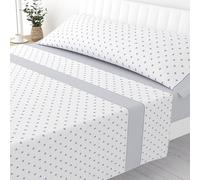 Liniva Home Juego de Sábanas Estampadas de Verano Algodón/Poliéster - Colección Victorio (Cama 150cm (1 Almohada), Sara-Azul)