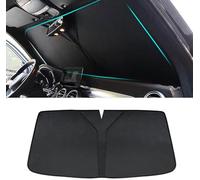 LINJIHOL Parasol Coche para Porsche Panamera 4 2014-, protección UV Parabrisas Ventana de Coche, Accesorios Coche,A-Black