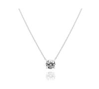 LINJOU 18K Gold Plated Crystal Solitaire 1.5 Carat (7.3mm) Necklace