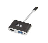 LINK Adaptador USB Tipo C Macho con Puertos HDMI 4K y VGA