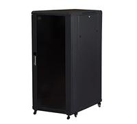 LINK Armario Rack 19" para Redes 27U (A) 1388 (L) 600 (P) 800 mm. Color Negro Puerta Cristal