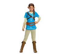 Link Breath Of The Wild Deluxe Costume, Blue, Small (4-6)
