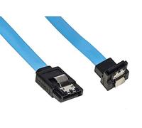 LINK Cable Interno SATA III de 30 cm, Conector de 90° con Clip de Bloqueo de Metal