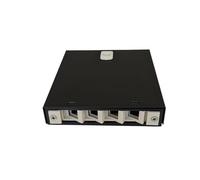 LINK Caja de 4 puertos para conectores de fibra óptica SC Simplex o LC Duplex para aplicaciones FTTH de metal