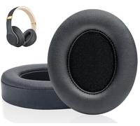Link Dream Almohadillas de Repuesto para Beats Studio 3 y Studio 2, Almohadilla Auriculares Profesionales con Cuero de proteína Suave/Espuma de Memoria de Aislamiento de Ruido (Titanio)