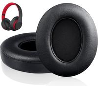 Link Dream Almohadillas de Repuesto para Beats Studio 3 y Studio 2, Almohadilla Auriculares Profesionales con Cuero de proteína Suave/Espuma de Memoria de Aislamiento de Ruido (Negro)