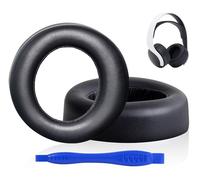 Link Dream Almohadillas de Repuesto para Sony PlayStation 5 Pulse PS5 3D Auriculares, Almohadilla Cascos con Espuma Viscoelástica de Aislamiento de Ruido y Piel de Proteína Suave, Negro